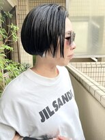 ファイブシーン アオヤマ(5SCENE AOYAMA)&nbsp;暗めカラーしボブ外ハネボブブリーチ刈り上げボブハンサムボブ