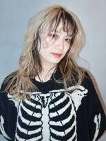 アルバム 銀座(ALBUM GINZA)&nbsp;透明感カラーくすみベージュウルフレイヤーロング_F0405