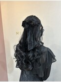 お呼ばれや同窓会に大人気＊ふわふわハーフアップ
