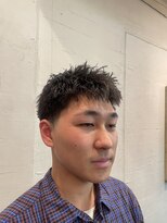 ビーバイエイトジェンツ(Bee by EIGHT GENTS)&nbsp;ブルーブラック/スペインカール/スパイキーショート/心斎橋