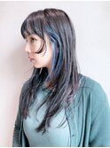 美髪韓国ヘア顔周りレイヤーロング_ba335721
