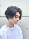 渋谷シャドウパーマメンズビジネスヘア無造作パーマゆるめパーマ