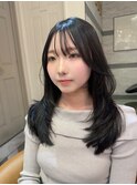 ミニウルフレイヤーカット顔周り前髪韓国ミディアムロング北千住