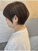 ハイライト×ショート　白髪ぼかし　横浜ショート　30代　40代