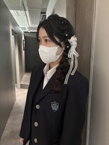 ポノ(po_no) 卒業式ヘアセット編みおろしヘア編み込みヘア