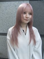 ダブ アオヤマ(DaB AOYAMA)&nbsp;【初回黒染め履歴から】ブリーチ2回ペールピンク色落ちブロンド