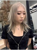 【GEEKS渋谷】ハッシュカット/ホワイトベージュ/ウルフ/夏カラー
