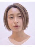 ストレート×ミニボブ