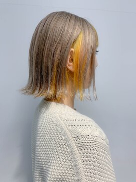 テトヘアー(teto hair) ことりベージュ、インナーカラー、イエロー、イルミナカラー