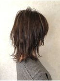 ウルフ×ミディアム×ヌーディーベージュ