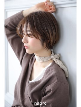 ナオシ 田原台店(nao c) 【生駒/田原台nao*c】大人カワイイ☆丸みマッシュショートヘア