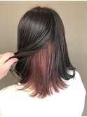 ブリーチ必須！くすみピンクインナーカラー