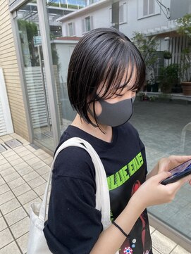 イヴォーク トーキョー(EVOKE TOKYO) 似合わせ 切りっぱなしボブヘア 韓国ヘア 小顔 顔まわりカット