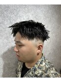 MEN’S HAIR/ブルーブラック/フェザーパーマ/本八幡