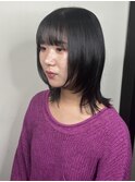 ミディアムウルフカットロングウルフカット顔周りレイヤーカット