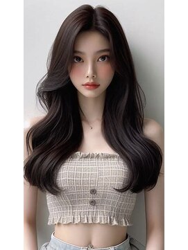 リンク(Link Hair&Spa) レイヤーロング 小顔カット 2wayバング 韓国ヘア 髪質改善