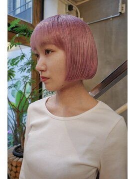 マッシュ 北堀江(MASHU) ペールピンク ミニボブ