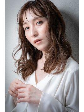 カバーヘア ブリス 上尾西口店(COVER HAIR bliss) 乾かすだけ大人可愛い毛先パーマ韓国風ミディアムv上尾30代40代