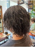 サーフカール波巻きスパイラルパーマミディアムメンズ札幌美容室