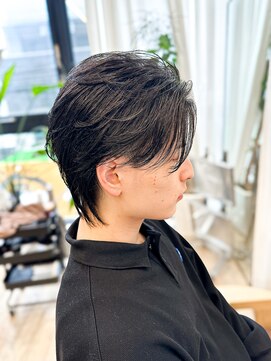 セイドット フクオカ(Say.FUKUOKA) 【メンズ★大名】フェザーパーマ×センターパート×ウルフ