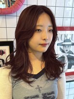 ヘアー アレス(hair ales) 色っぽボルドーカラー×レイヤーカット　