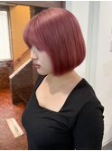 ピンクベージュ/ボブ