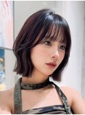 韓国でも流行中!?ぱつっとボブスタイル