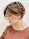 大人ハンサムショート/絶壁解消/刈り上げ女子/癖毛くせ毛多毛