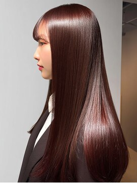 ダル 渋谷/表参道(DAL.) 顔周りカットハッシュカットダークブラウンワンホンレイヤー韓国