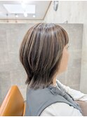 白髪をデザインに♪コントラストハイライト