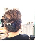 後れ毛が可愛いヘアセット