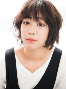 クアトログランシュ ひたちなか店(QUATRO×GranCieux) ニュアンスパーマのカジュアルショートボブ