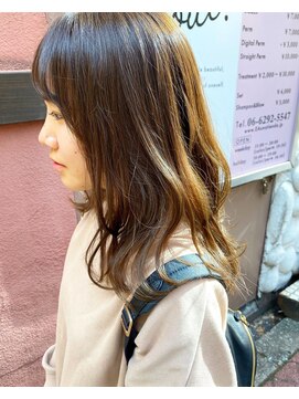 フロート 小阪店(float) ナチュラルブラウン_ココアブラウン,フリンジウェーブ