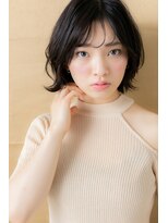 カバーヘア ブリス 川口(COVER HAIR bliss)&nbsp;シースルー前髪黒髪アッシュ外ハネボブウルフZ川口20代30代40代