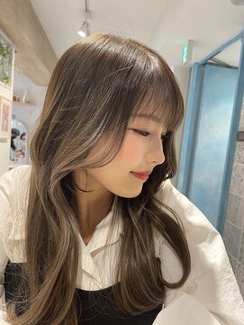 ロンドルーチェ 心斎橋(Lond luce) ダークアッシュ/ミディアムレイヤーカット［髪質改善/縮毛矯正］