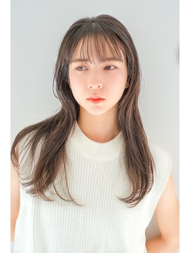 ガリカ シーム(Gallica/SEAM) 大人くびれロング/シースルーバング/透け感ラベンダーベージュ