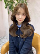 ボタン シブヤ(VOTAN SHIBUYA) カラー/ベージュ/韓国ヘア/渋谷/レイヤー/顔まわり