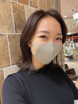 ピークアブー アヴェダ アトレ恵比寿(PEEK-A-BOO AVEDA) 外ハネボブ切りっぱなしボブ大人可愛い20代30代40代