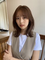 ガーランド (Garland)&nbsp;大人かわいいくびレイヤー/ピンクベージュ/顔まわりレイヤー