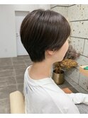 女性らしいショート/コンパクトショート/ブラウン/大重有輝弥