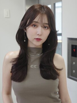 ベレーザシェルト(Beleza scelto) 9695黒髪グレージュ髪質改善アッシュブラック韓国ワンホンヘア