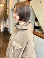 モク 大阪梅田店(MOK) 【前髪ぷつっと】ステップカットショートボブ