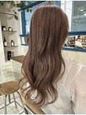 【艶のあるロングヘア】ダブルカラーベージュ