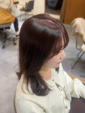 トワ(toi) ダークチェリーレッド/ブリーチなしカラー/暖色カラー/横浜