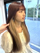 イーエム 自由通り店(e.m.)&nbsp;ピンクブラウン×ミルクティーベージュ/インナーカラー