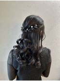 【ハーフアップ】結婚式/浴衣/着付/銀座/ヘアセット/アレンジ