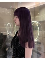 メゾンマイル 恵比寿(maison mile) #カシスカラー#パープル#ブリーチカラー#ダブルカラー