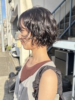 ヘアー アイス 御器所本店(HAIR ICI) 大人かわいいボブパーマレイヤーカット秋カラー