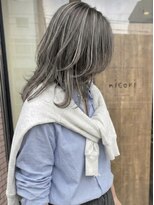 ニコリヘアワークス(nicori hair works)&nbsp;セミロング×レイヤー×グレージュ