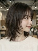 上田/レイヤーボブウルフカット顔周りレイヤーハッシュカット
